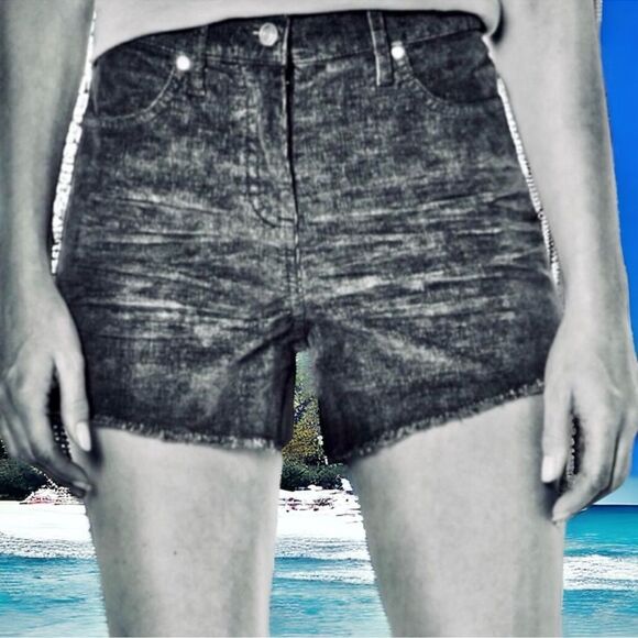 GAP Shorts Gray Corduroy Cut Offs Frayed Raw Hem Casual Vacation Summer Size 6 - Picture 14 of 16